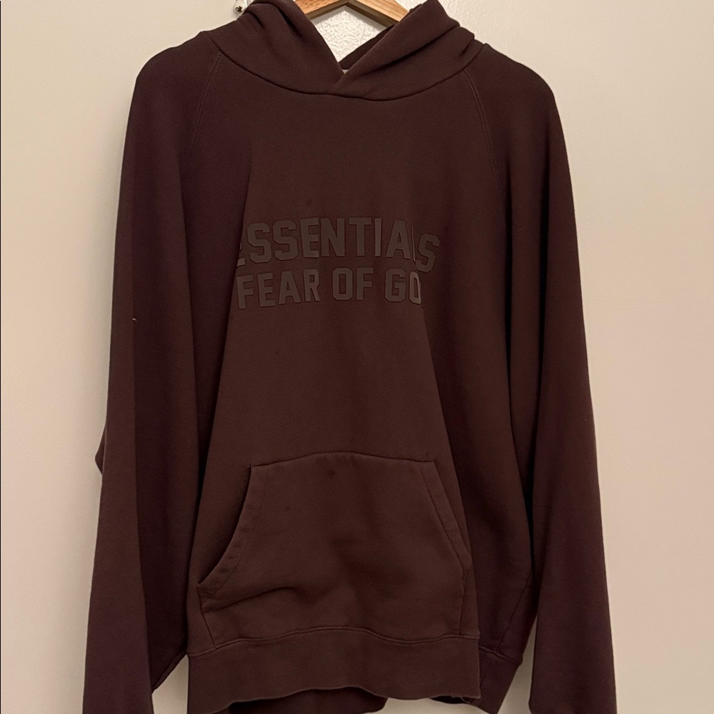 Essentials off black hoodie